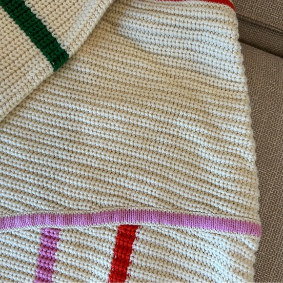 NEW STAUD Hampton Sweater - Cream Rainbow Multi - Picture 13 of 13